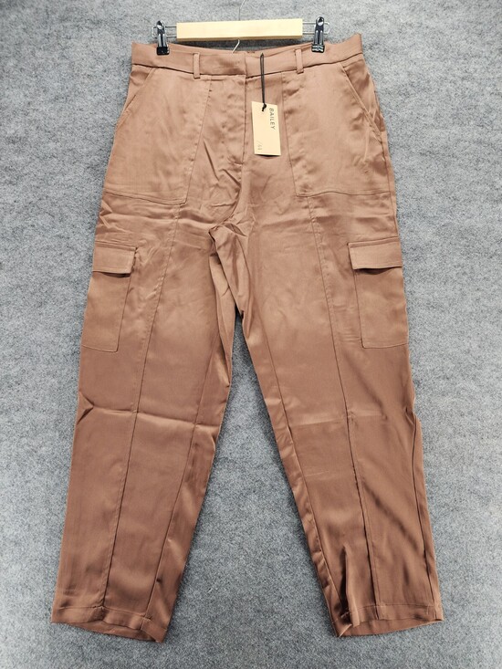 Bailey 44 Pants - Bailey 44 Pants Womens 12 Brown Satin Cargo Ankle